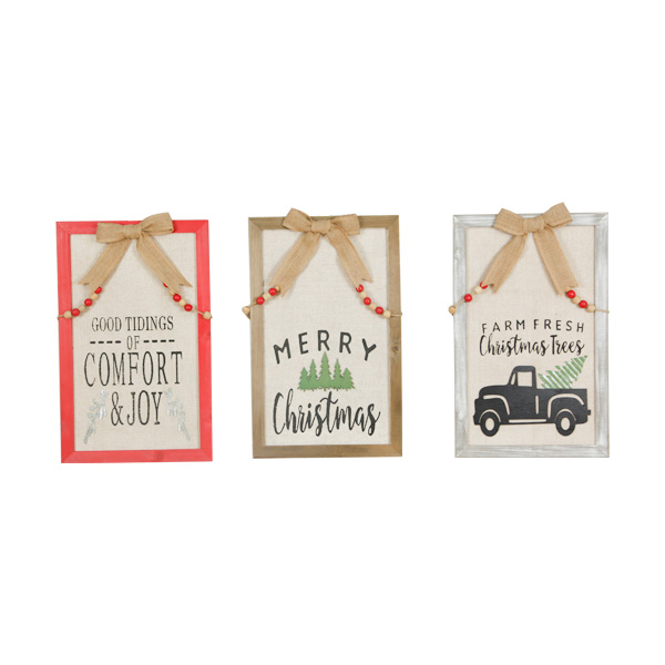 3pcs Farmhouse Vintage Christmas Ornaments