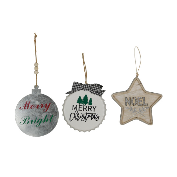 Ball Bottle Cap Star Shape Holiday Ornament