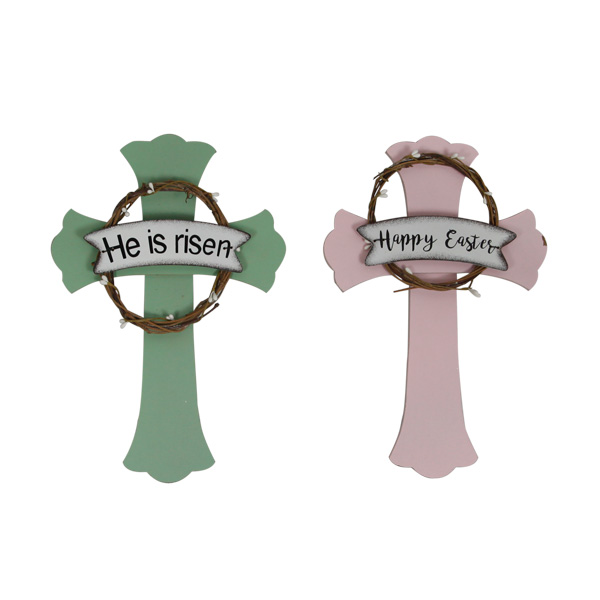 Wooden He Is Risen Signs Wall Door Hanging